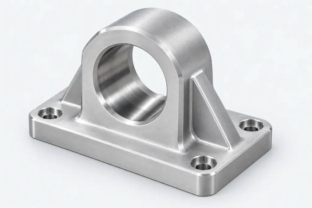 Static illustration of a bearing housing. Interactive 3D is unavailable.