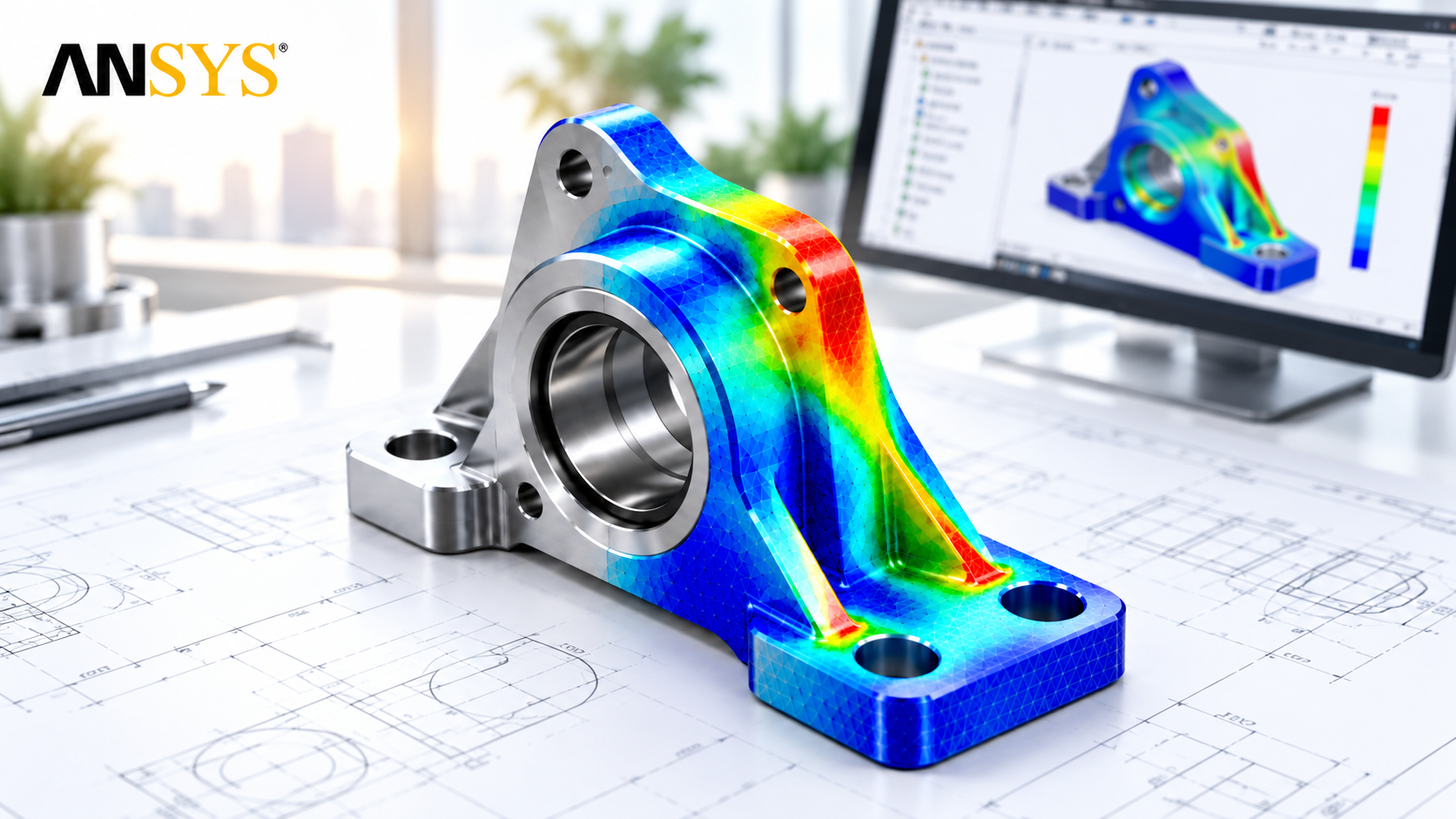 Illustrative engineering study for Professional Engineering Simulation & FEA with ANSYS